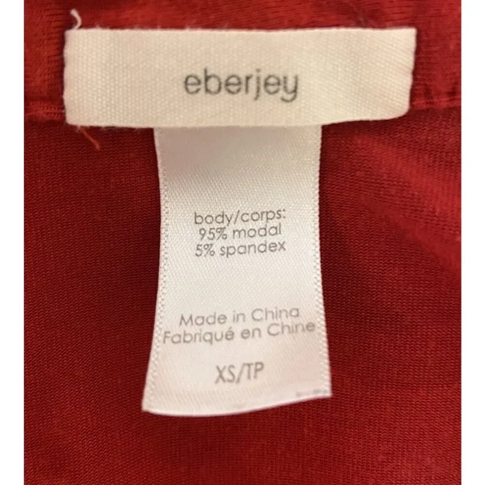 Eberjey 2 Piece Pajama Set Long Sleeve Pants Red Presents Christmas Holiday XS